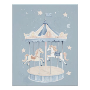 Carrousel kinderkamer muurkunst, Cute kinderkamer  Perfect Poster