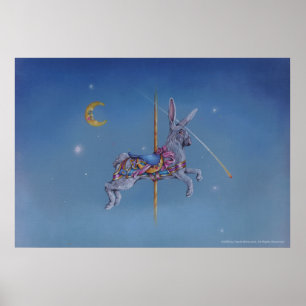 Carrousel konijn Posters, Fine Art Poster