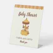 Carrousel leuke Baby shower kaarten en cadeaus Reclamebord Met Voetstuk (Voorkant)