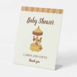 Carrousel leuke Baby shower kaarten en cadeaus Reclamebord Met Voetstuk