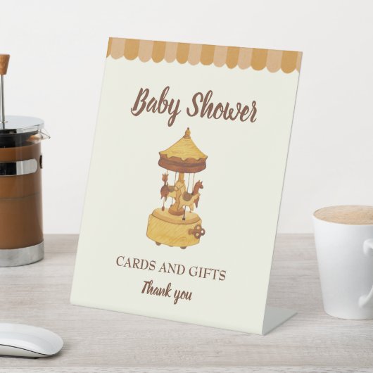 Carrousel leuke Baby shower kaarten en cadeaus Reclamebord Met Voetstuk (Insitu)
