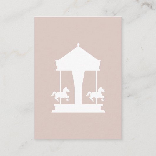 Carrousel Luier Raffle Tickets Informatiekaartje (Achterkant)