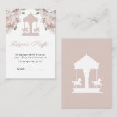 Carrousel Luier Raffle Tickets Informatiekaartje (Voorkant / Achterkant)