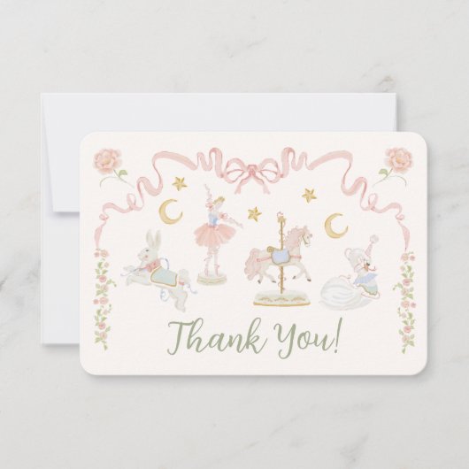 Carrousel Merry-go-round Bedankt Opmerking (Voorkant)