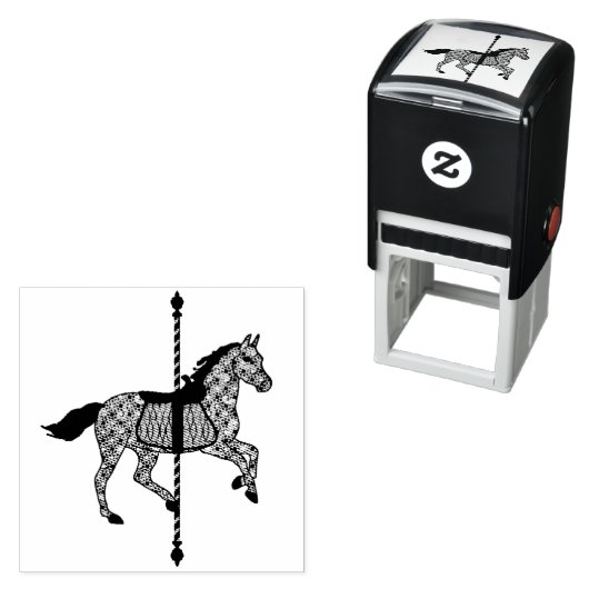 Carrousel / Merry-go-Round Horse Zelfinktende Stempel (In situ)