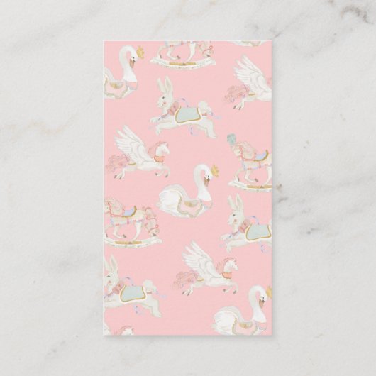 Carrousel Merry-go-round Luier Raffle Informatiekaartje (Achterkant)