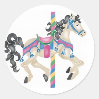 Carrousel/ Merry Go Round voor kinderen! Ronde Sticker