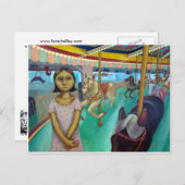 Carrousel - Oorspronkelijk schilderen door Lora Sh Briefkaart (Voorkant / Achterkant)