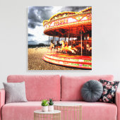 Carrousel op Brighton Beach Canvas Afdruk (Insitu (Woonkamer))