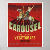 Carrousel  Oude groenten kratellabels Poster (Voorkant)