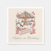 Carrousel Paard Carnaval Verjaardagsfeest Servet (Voorkant)