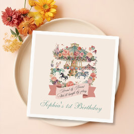 Carrousel Paard Carnaval Verjaardagsfeest Servet