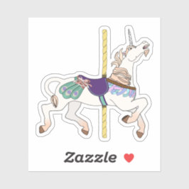Carrousel Paard Eenhoorn Sticker