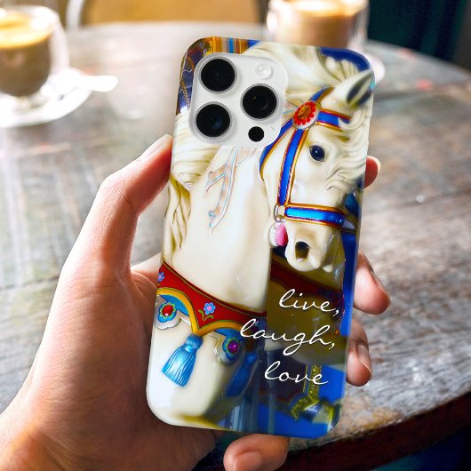 Carrousel Paard Foto Live Lach Liefde Kleurrijk Case-Mate iPhone Case