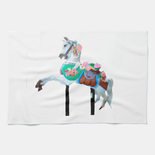 "CARROUSEL PAARD KEUKENHANDDOEK" THEEDOEK (Horizontaal)