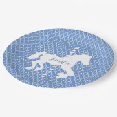 Carrousel Paard Patroon Uw Kleuren Papieren Bordje (Gekanteld)