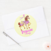 Carrousel Paard Prinses Party Ronde Sticker (Envelop)