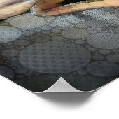 Carrousel Paard Sparkly Lights Vind je wild Poster (Hoek)