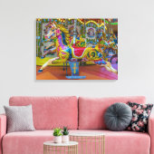 Carrousel paard uitzicht canvas print (Insitu (Woonkamer))