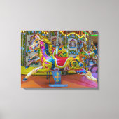 Carrousel paard uitzicht canvas print (Voorkant)