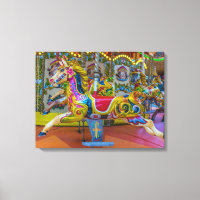 Carrousel paard uitzicht canvas print