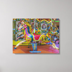 Carrousel paard uitzicht canvas print