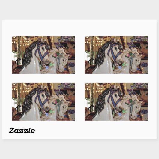 carrousel paarden sticker (Vel)