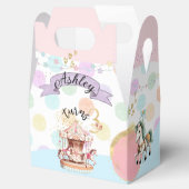 Carrousel Paarden Thema, gevel 4x2.5x5 Bedankdoosjes (Geopend)