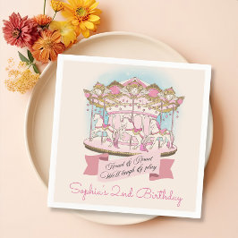 Carrousel Paardencircus Carnaval Verjaardagsfeest Servet