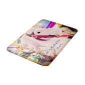 Carrousel Paardenfotografie Droom op Script Quote Badmat (Gekanteld)