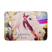 Carrousel Paardenfotografie Droom op Script Quote Badmat (Voorkant)
