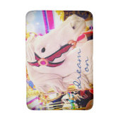 Carrousel Paardenfotografie Droom op Script Quote Badmat (Voorkant Verticaal)