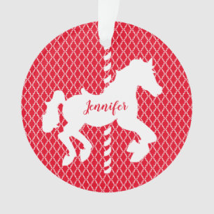 Carrousel Paardenpatroon Uw kleuren Ornament
