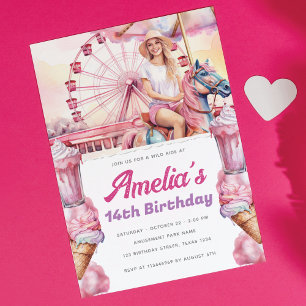 Carrousel Party Waterverf Custom Kaart