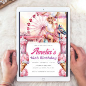 Carrousel Party Waterverf Custom Kaart