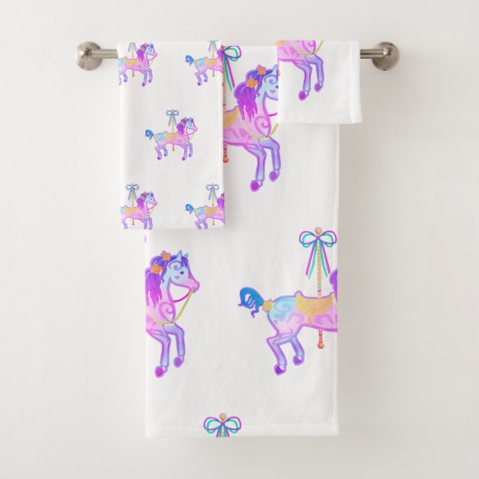 Carrousel Pony Badhanddoekenset Bad Handdoek (Insitu)