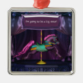 Carrousel Pony Big Sister Keepsake Ornamnet Metalen Ornament (Voorkant)
