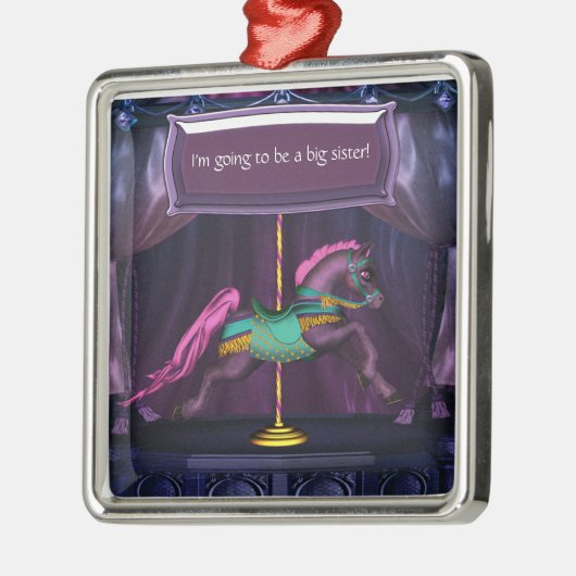 Carrousel Pony Big Sister Keepsake Ornamnet Metalen Ornament (Links)