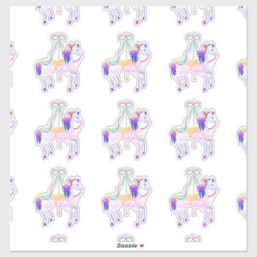 Carrousel Pony (blad) contour sticker (Vel)