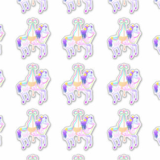 Carrousel Pony (blad) contour sticker