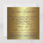 Carrousel Pony Girls 5e verjaardag Kaart (Achterkant)