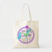 Carrousel Pony Paarse met Rozen Tote Bag (Voorkant)