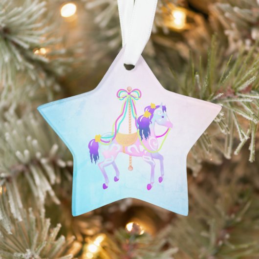 Carrousel Pony Star Acrylversiering Ornament (Boom)