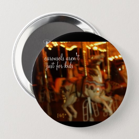 Carrousel... Ronde Button 4,0 Cm (Voorkant /achterkant)