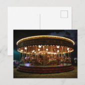 Carrousel 's nachts: De grote Dorset Steam Fair Briefkaart (Voorkant / Achterkant)