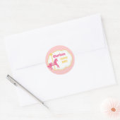 Carrousel Stickers - Roze Gouden Munt Schattigee P (Envelop)