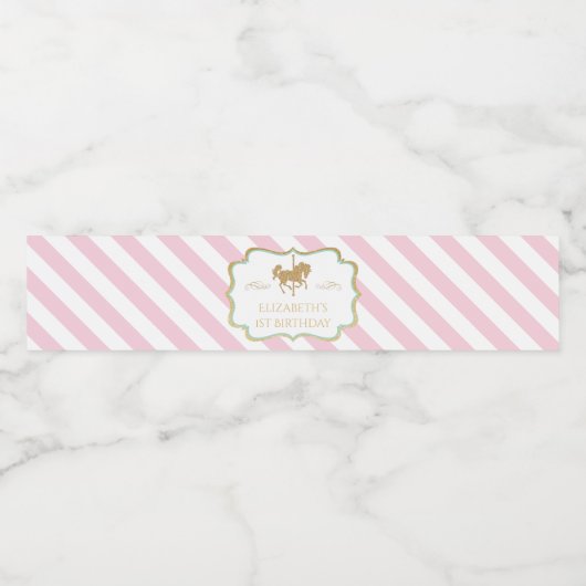 Carrousel Thema Waterfles Etiketten (Enkel label)