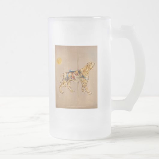 Carrousel Tiger Frosted Cup Matglas Bierpul (Rechts)