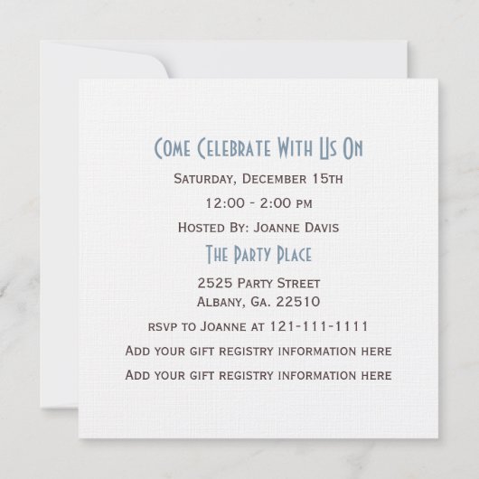 Carrousel: Uitnodiging voor gepersonaliseerd Baby  (Achterkant)