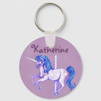 carrousel Unicorn Art Sleutelhanger